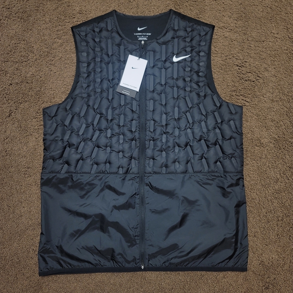 Nike Therma-FIT Repel Full-Zip Down Golf Vest Black Size M Large DX6078-010 $200